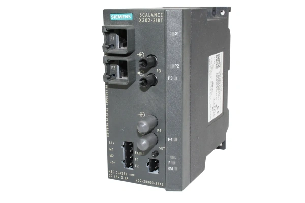 ​Промышленный коммутатор Siemens SCALANCE X202-2P IRT 6GK5202-2BH00-2BA3, управляемый, 2 порта 10/100 Мбит/с RJ45, 2 порта 100 Мбит/с POF SC-RJ