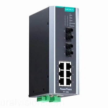 Промышленный управляемый коммутатор MOXA PT-508-MM-ST-24