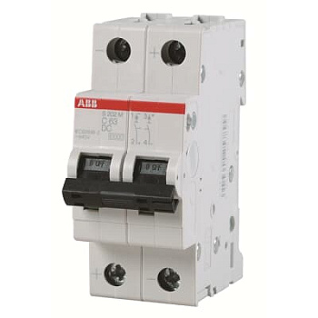 Автоматический выключатель ABB S202M-C32DC 2TAZ112200R0324, 32 А, 2 полюса, характеристика C, 220 В DC