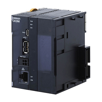 Контроллер Omron CK3M-CPU101, 1 ГБ ОЗУ, 1 ГБ флэш-памяти, без EtherCAT, поддерживает подключение до двух модулей интерфейса осей