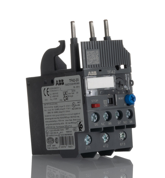 Реле перегрузки тепловое ABB TF42-20 1SAZ721201R1049, 14-20 А, для контакторов AF, класс 10
