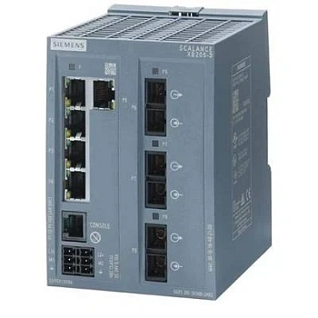 ​Промышленный коммутатор Siemens SCALANCE XB205-3 6GK5205-3BD00-2TB2, управляемый, 5 портов 10/100 Мбит/с RJ45, 3 порта 100 Мбит/с многомодовый FO SC, 1 консольный порт, питание 24 В DC
