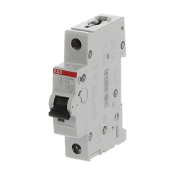 Автоматический выключатель ABB S201M-C4 2CDS271001R0044, 4 А, 1 полюс, характеристика C, 230 В