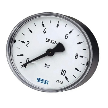 Манометр WIKA 9022244, 0-16 бар, класс точности 1.6, резьба G1/4B, осевое соединение сзади, с глицериновым наполнителем