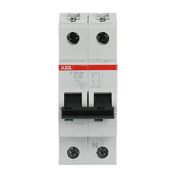 Автоматический выключатель ABB S201-C10NA 2CDS251103R0104, 10 А, 1 полюс, характеристика C, 230 В
