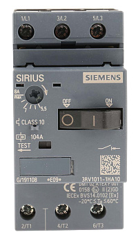 Автоматический выключатель двигателя Siemens 3RV1011-1HA10