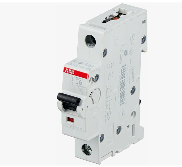 Автоматический выключатель ABB S201-C10 2CDS251001R0104, 1-полюсный, 10 А, характеристика C