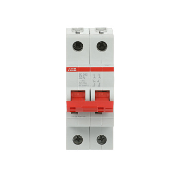 Рубильник модульный ABB SD202/32 2CDD282101R0032, 32 А, 2 полюса