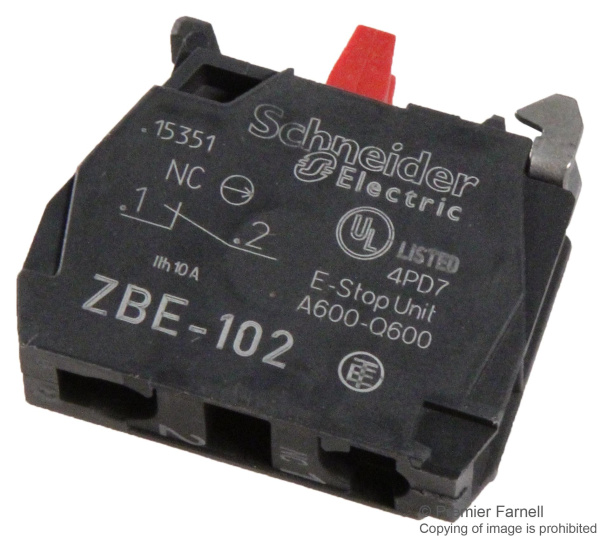 Блок контактов Schneider Electric Harmony ZBE ZBE102