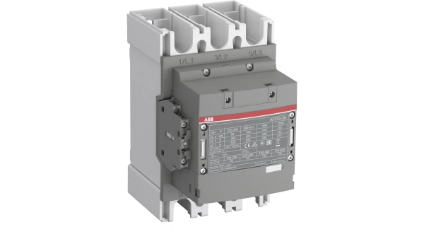 Контактор ABB AF370-30-11 1SFL607002R1111, 3-полюсный, номинальный ток 600 А, мощность 200 кВт, катушка 24 В AC/DC, 3 нормально открытых контакта, напряжение до 690 В AC.