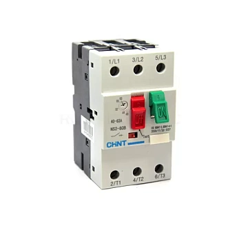 Автоматический выключатель CHINT NS2-80B 495087 25–40 А, для защиты двигателя, 3 полюса, 400 В, 100 кА