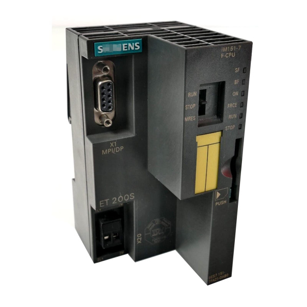 ​Интерфейсный модуль Siemens SIMATIC DP IM151-7 F-CPU 6ES7151-7FA21-0AB0, 192 КБ оперативной памяти, встроенный интерфейс PROFIBUS DP, разъем D-sub 9-контактный