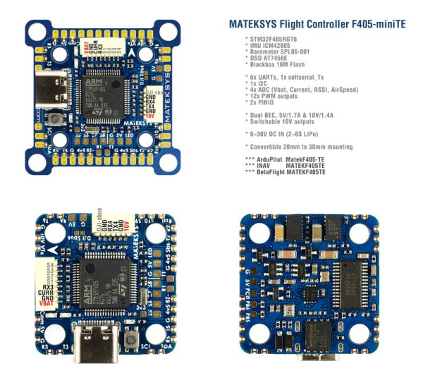 Контроллер Matek F405miniTE
