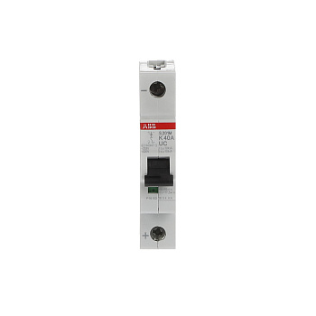 Автоматический выключатель ABB S201M-K40UC 2CDS271061R0557, 40 А, 1 полюс, характеристика K, 230 В DC
