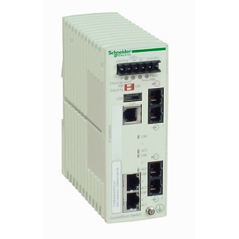 Промышленный коммутатор Schneider Electric ConneXium TCSESM043F2CU0, 2 порта RJ45, 2 порта 100BASE-FX, многомодовое оптоволокно