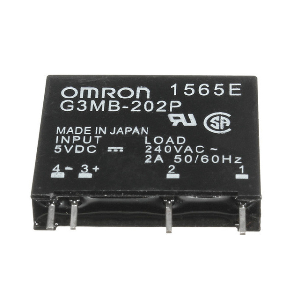 Твердотельное реле OMRON G3MB-202P, 5 В DC, 2 А, 75–264 В AC, тип выхода MOSFET, корпус SIP-4