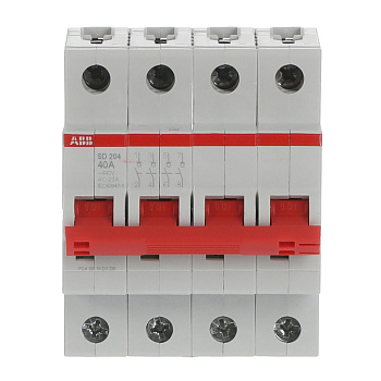 Рубильник модульный ABB SD204/40 2CDD284101R0040, 40 А, 4 полюса