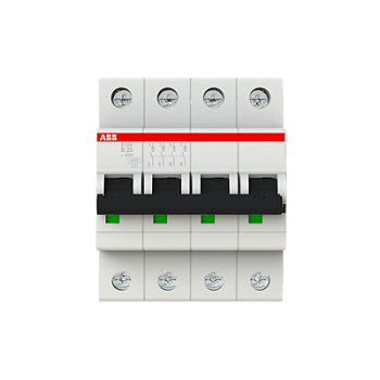 Автоматический выключатель ABB S204-B25 2CDS254001R0255, 25 А, 4 полюса, характеристика B, 400 В