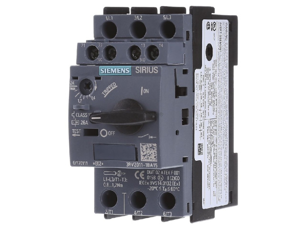 Автоматический выключатель двигателя Siemens 3RV2011-1BA15