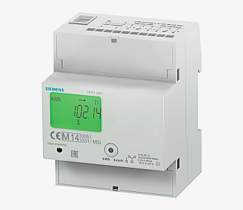 Счетчик электроэнергии Siemens SENTRON 7KT PAC1500 7KT1561, 1-фазный, 230 В, 45 А, измерение активной энергии, интерфейс M-Bus