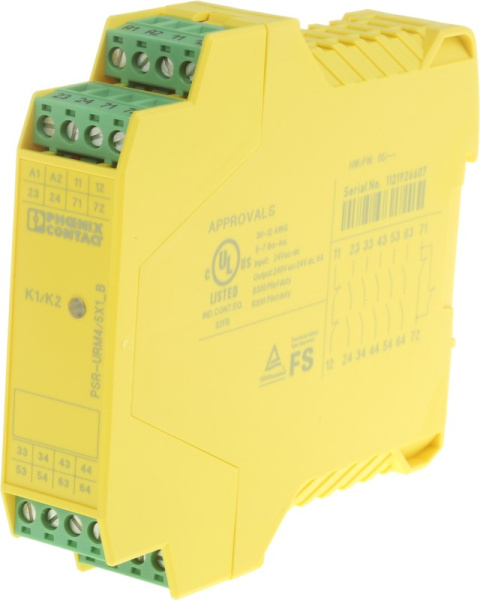 Сигнальный модуль Phoenix Contact PSR-SCP-24UC/URM4/5X1/2X2/B, 24 В AC/DC, категория 4, 5 нормально открытых контактов, 2 нормально закрытых контакта