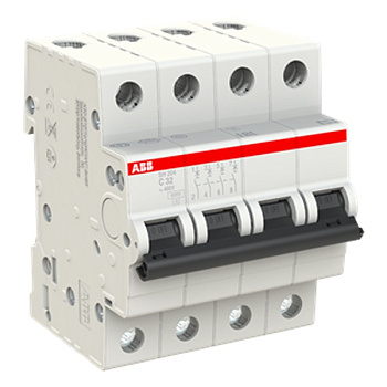 Автоматический выключатель ABB SH204-C32 2CDS214001R0324, 32 А, 4 полюса, характеристика C, 400 В