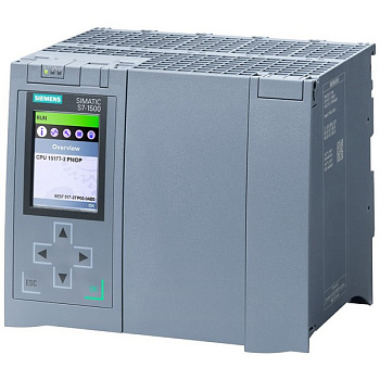 Центральный процессор  Siemens 6ES7517-3TP00-0AB0, SIMATIC S7-1500T, CPU 1517T-3 PN/DP, 3 МБ ОЗУ, 8 МБ данных, PROFINET IRT (2 порта), Ethernet, PROFIBUS, 2 нс, Safety Integrated