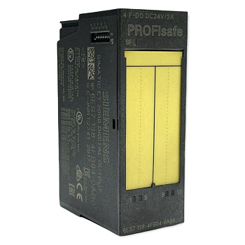 Модуль электронный Siemens 6ES7138-4FB04-0AB0, SIMATIC DP для ET 200S, 4 безопасных цифровых выхода (F-DO) по PROFIsafe, 24 В DC/2 А, ширина 30 мм