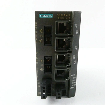 ​Промышленный коммутатор Siemens SCALANCE X304-2FE 6GK5304-2BD00-2AA3, 4 порта 10/100 Мбит/с RJ45, 2 порта 100 Мбит/с SC многомодовые, управляемый, питание 24 В DC