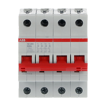 Рубильник модульный ABB SD204/63 2CDD284101R0063, 63 А, 4 полюса