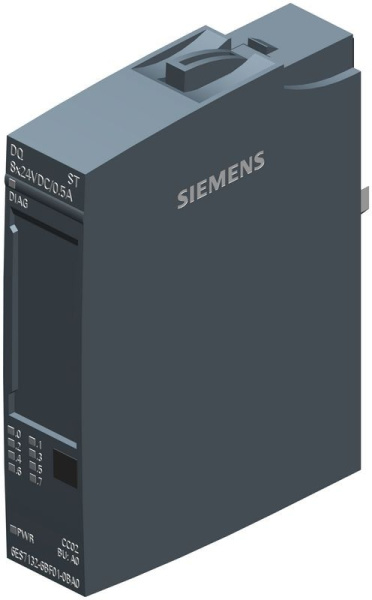 Модуль дискретного вывода Siemens SIMATIC ET 200SP 6ES7132-6BF01-0BA0, 16 выходов 24 В DC, ток 0,5 А на канал, ширина 15 мм.