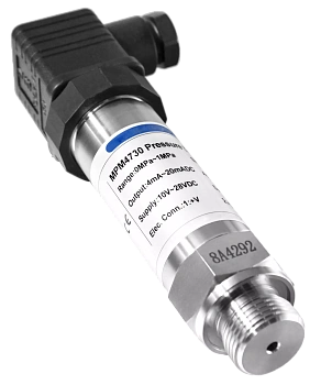 Преобразователь давления Micro Sensor MPM4730, 0–100 бар, выход 4–20 мА, протокол HART, разъем четырёхконтактный, интерфейс давления M20×1.5, тип герметического манометрического давления, точность 0,25%.