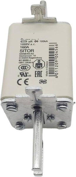 Плавкая вставка Siemens 3NE3334-0B, SITOR, NH2, 500 А, aR, 1000 В AC, с фронтальным индикатором