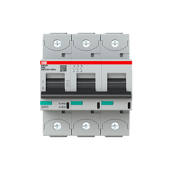 Автоматический выключатель ABB S803P-D80 2CCG001244R0001, 80 А, 3 полюса, характеристика D, 400 В