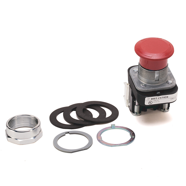 Кнопка Allen-Bradley 800TC-FXT2A5, 30 мм, черная, 2 НЗ контакта